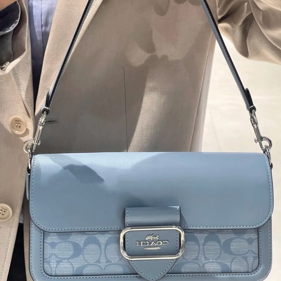 COACH MORGAN SHOULDER BAG IN SIGNATURE CHAMBRAY CH137 - Picture 3 of 10
